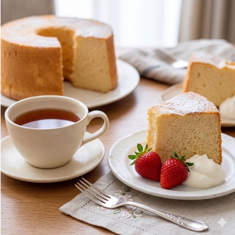 ティーとシフォンケーキ